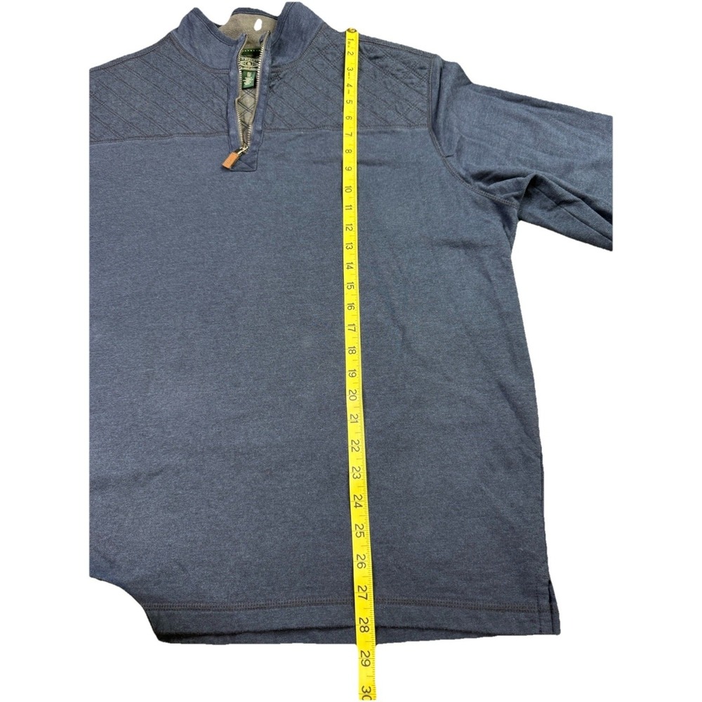 G.H. Bass & Co. Men's Mountain Wash quarter-zip pullover Size XL Navy old money - Picture 9 of 14